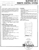 McIntosh CR-5 - Service manual